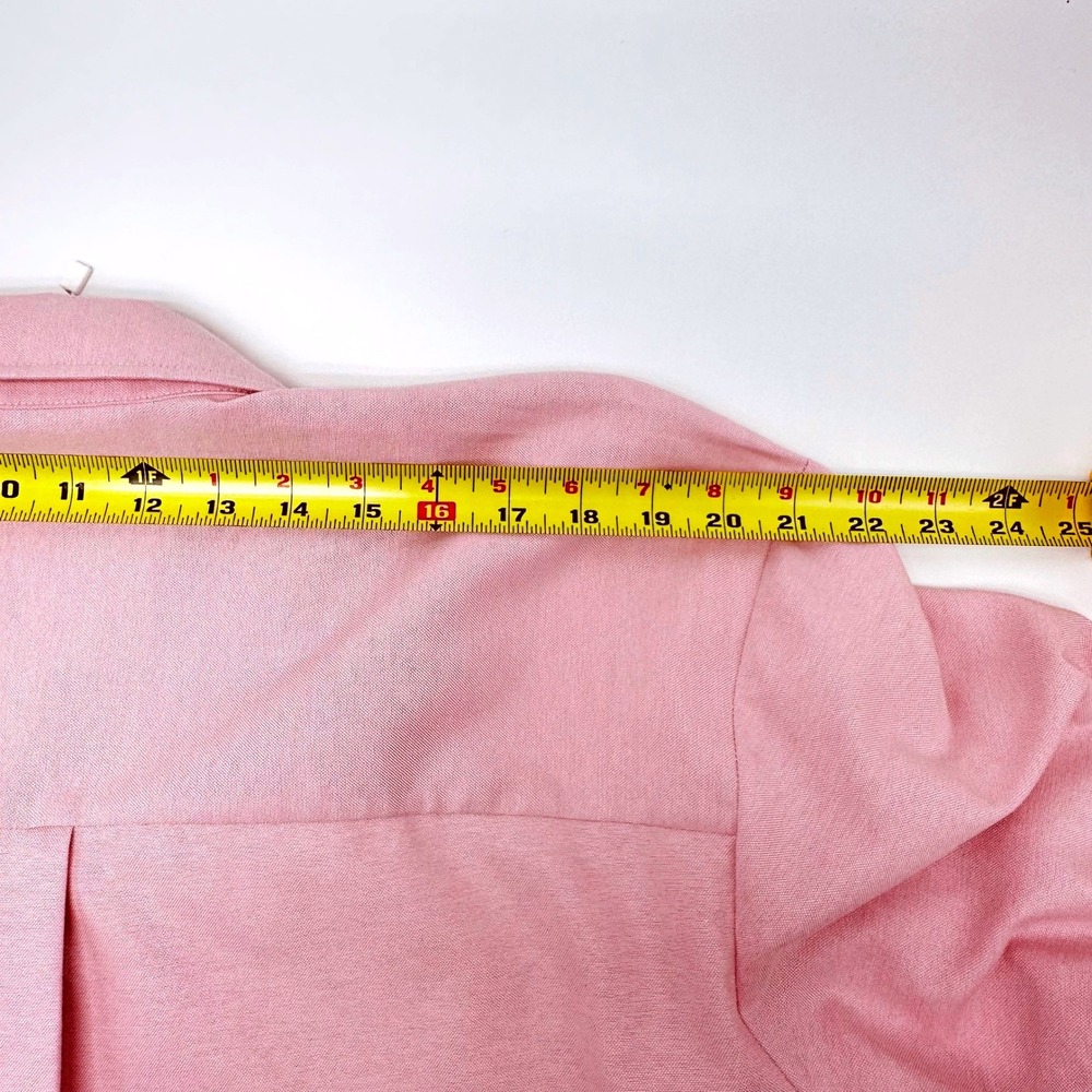 MNG Mango Jauny Pink Oversized Button Down Shirt Cotton Blend Womens Size S NWT - Picture 6 of 9